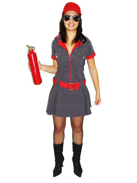 Bombeira Cinza e Vermelho