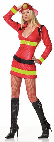 Bombeira vestido vermelho