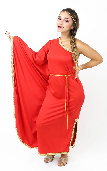 Grega Longa Vermelho e Dourado Ombro s�