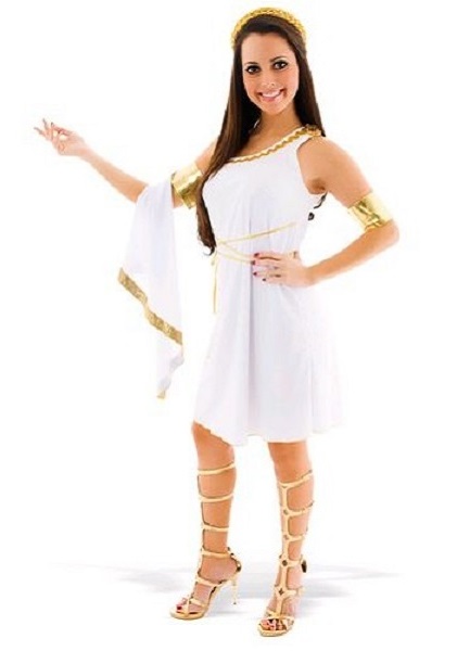 Grega Curta branca dourada ombro s�