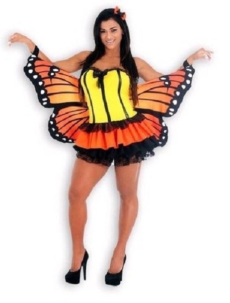 Borboleta amarela e laranja