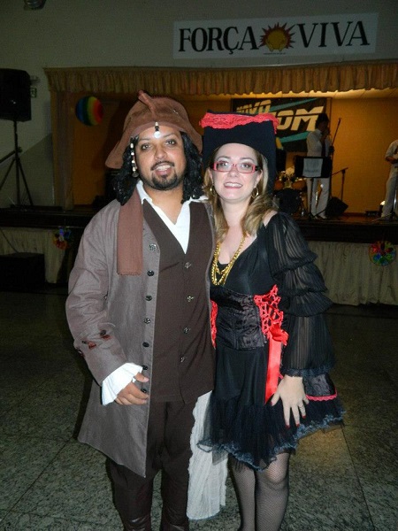 Casal Piratas Jack Sparrow Tortuga Clientes